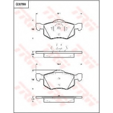 GDB7609 TRW Комплект тормозных колодок, дисковый тормоз