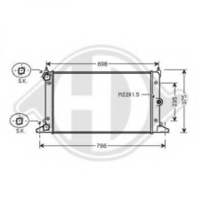 8229010 DIEDERICHS Радиатор, охлаждение двигателя