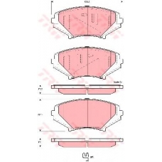 GDB3356 TRW Комплект тормозных колодок, дисковый тормоз