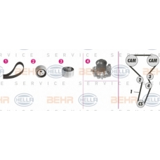 8MP 376 809-801 HELLA Водяной насос + комплект зубчатого ремня