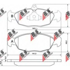 36771 ABS Комплект тормозных колодок, дисковый тормоз