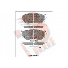 RB2044 R BRAKE Комплект тормозных колодок, дисковый тормоз