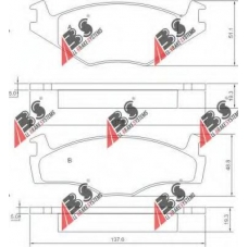 36536 OE ABS Комплект тормозных колодок, дисковый тормоз