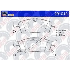 201043 GALFER Комплект тормозных колодок, дисковый тормоз