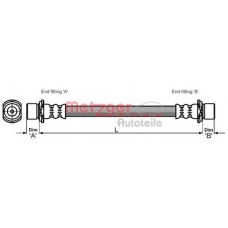 4110022 METZGER Тормозной шланг