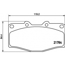 MDB3237 MINTEX Комплект тормозных колодок, дисковый тормоз