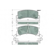 GDB871 TRW Комплект тормозных колодок, дисковый тормоз