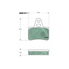 GDB1071 TRW Комплект тормозных колодок, дисковый тормоз
