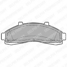 LP1625 DELPHI Комплект тормозных колодок, дисковый тормоз