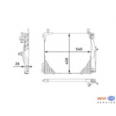 8FC 351 301-481 HELLA Конденсатор, кондиционер