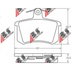 36818 ABS Комплект тормозных колодок, дисковый тормоз