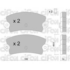 822-147-1 CIFAM Комплект тормозных колодок, дисковый тормоз