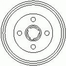 7D0239 KAWE Тормозной барабан