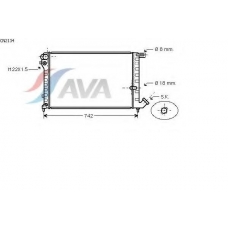 CN2134 AVA Радиатор, охлаждение двигателя