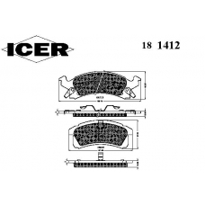 181412 ICER Комплект тормозных колодок, дисковый тормоз