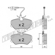 101.0 TRUSTING Комплект тормозных колодок, дисковый тормоз