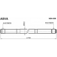NSH-009 ASVA Приводной вал