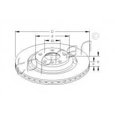 110 424 TOPRAN Тормозной диск