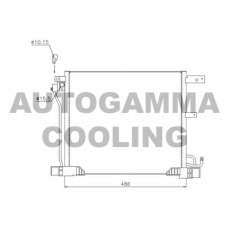 107186 AUTOGAMMA Конденсатор, кондиционер