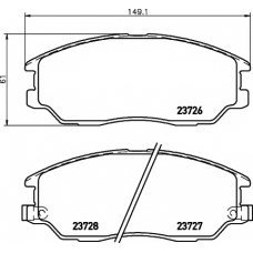 MDB2698 MINTEX Комплект тормозных колодок, дисковый тормоз