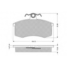 PF1036 PROCODIS FRANCE Комплект тормозных колодок, дисковый тормоз