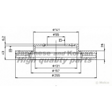 T602-57 ASHUKI Тормозной диск