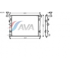 HY2179 AVA Радиатор, охлаждение двигателя