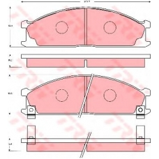GDB7036 TRW Комплект тормозных колодок, дисковый тормоз