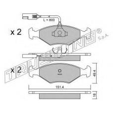 059.0 TRUSTING Комплект тормозных колодок, дисковый тормоз