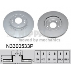 N3300533P NIPPARTS Тормозной диск