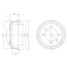 BF498 DELPHI Тормозной барабан