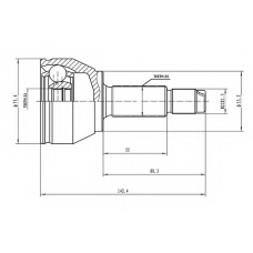 AW1510084 AYWIPARTS Шарнирный комплект, приводной вал