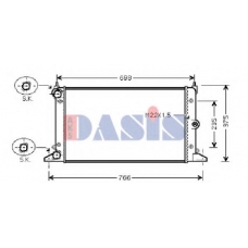 041990N AKS DASIS Радиатор, охлаждение двигателя