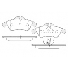 1850.0058198 KSM-KOSHIMO Комплект тормозных колодок, дисковый тормоз