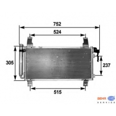 8FC 351 301-181 HELLA Конденсатор, кондиционер