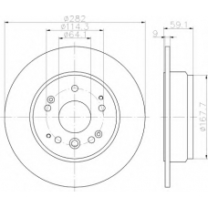 8DD 355 120-321 HELLA Тормозной диск