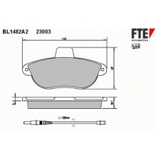 BL1482A2 FTE Комплект тормозных колодок, дисковый тормоз