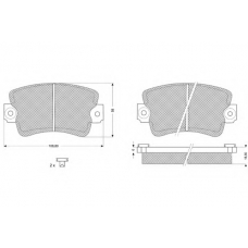 PF1164 PROCODIS FRANCE Комплект тормозных колодок, дисковый тормоз