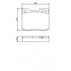0 986 463 412 BOSCH Комплект тормозных колодок, дисковый тормоз