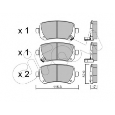 822-864-0 CIFAM Комплект тормозных колодок, дисковый тормоз