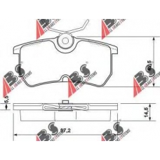 37101 ABS Комплект тормозных колодок, дисковый тормоз