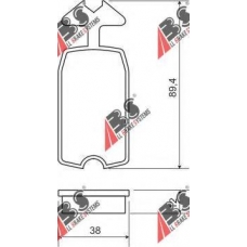 36046 ABS Комплект тормозных колодок, дисковый тормоз