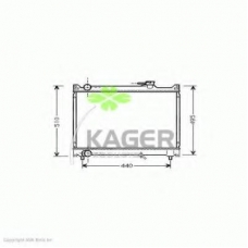 31-1059 KAGER Радиатор, охлаждение двигателя