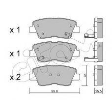 822-886-0 CIFAM Комплект тормозных колодок, дисковый тормоз