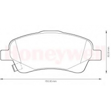 572485B BENDIX Комплект тормозных колодок, дисковый тормоз