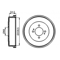 0 986 477 074 BOSCH Тормозной барабан