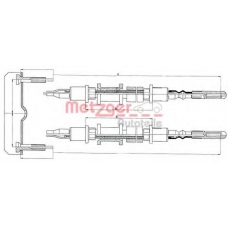 11.5821 METZGER Трос, стояночная тормозная система