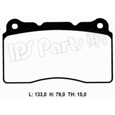 IBD-1510 IPS Parts Комплект тормозных колодок, дисковый тормоз