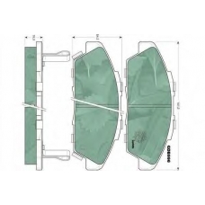 GDB996 TRW Комплект тормозных колодок, дисковый тормоз