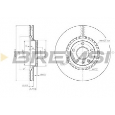 DBA156V BREMSI Тормозной диск